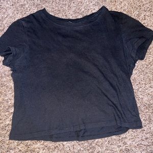 basic black crop top